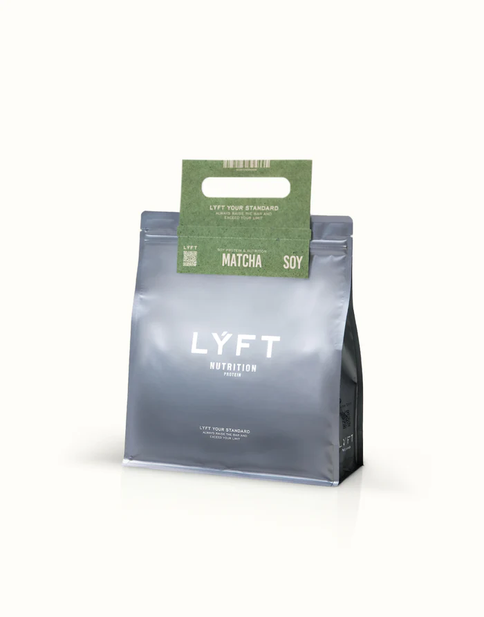 LYFTソイプラスプロテイン抹茶味のパッケージ
