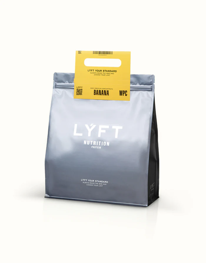 LYFTホエイプロテインバナナ味のパッケージ
