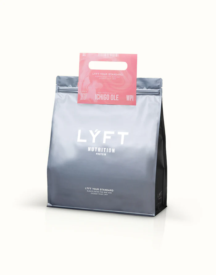 LYFTホエイプロテインいちご味のパッケージ