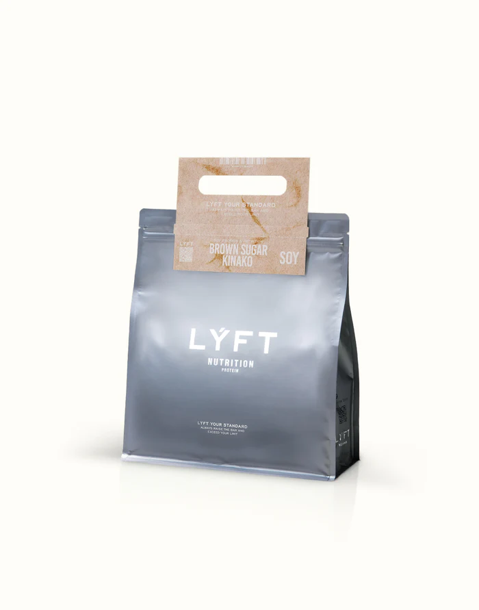 LYFTソイプラスプロテイン黒糖きな粉味のパッケージ