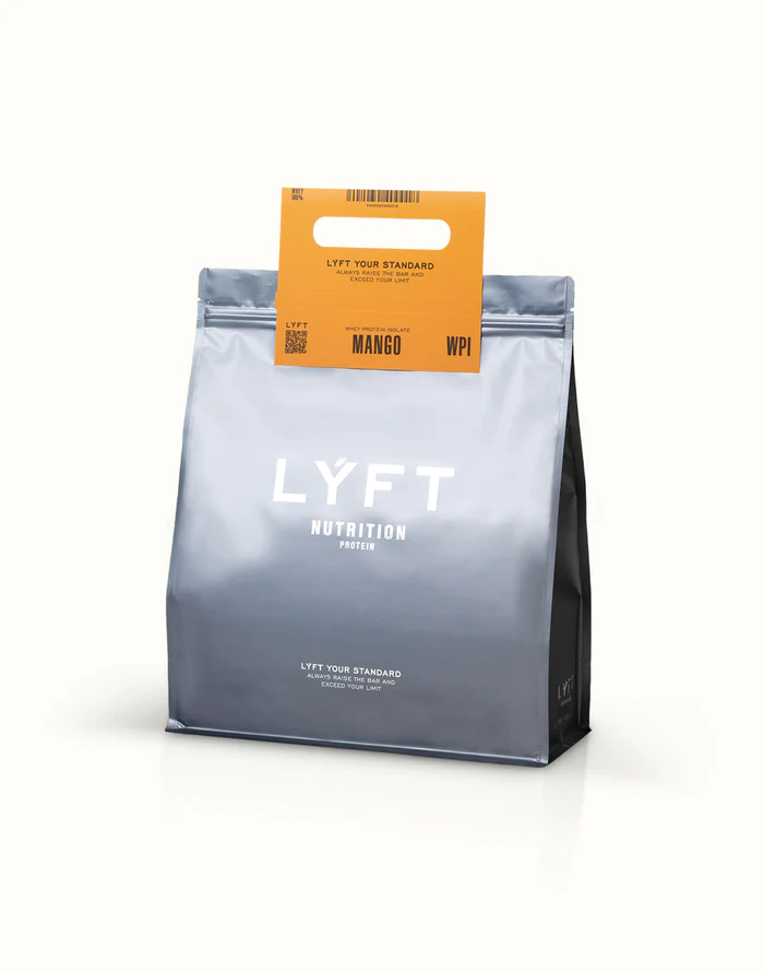 LYFTホエイプロテインマンゴー味のパッケージ